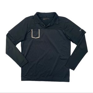 Nike Golf Twofer Shirt Boys XL Extra Large Black Dri Fit Long Sleeve Active Polo